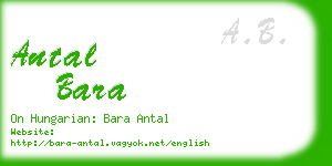 antal bara business card